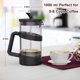 thumbnail image 5 of Cafetera French Press RAINBEAN de vidrio grande de 1 litro para viajes, 5 of 9