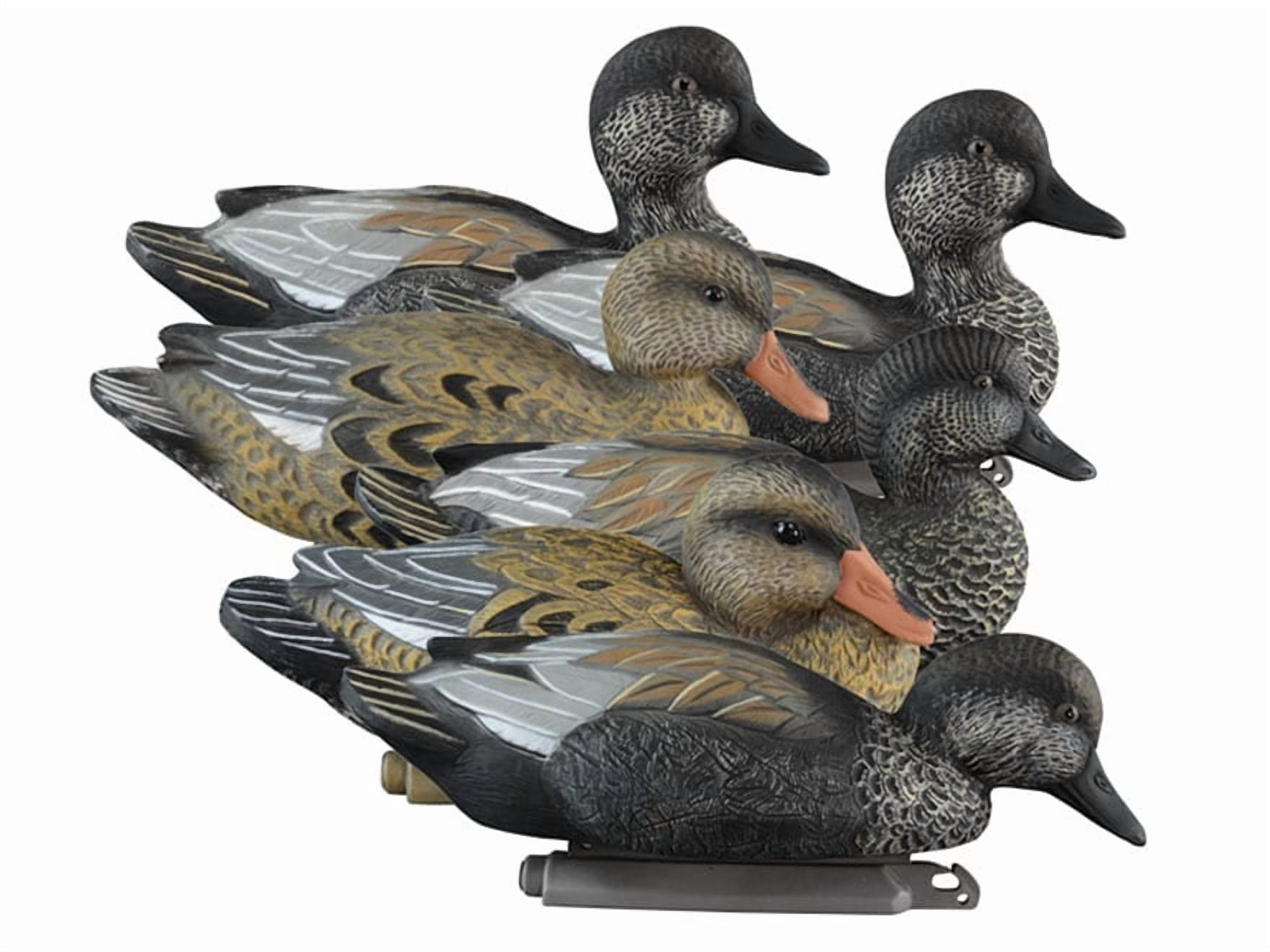 Dakota Decoy X-Treme Gadwall Duck Decoys – 6-Pack With Realistic Paint, Weighted Keel & 4 Poses – Perfect For Waterfowl Hunting