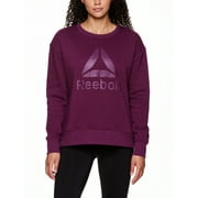 Reebok Women's Supersoft Gravity Crewneck Sweatshirt with Side Pockets