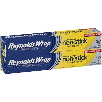 Ft 12" wide Reynolds Wrap Non-Stick Heavy Duty Aluminum Foil Made in USA 95 Sq 