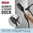 thumbnail image 4 of Delta 54910-BL-PK Matte Black 7-Spray SureDock Magnetic Handheld Shower Head with Hose, 4 of 6