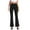 Women Black legging, variant on safuny Women's Yoga Legging Flared Pants Casual Comfy Stretchy Sports Solid Color Girls Teen Relaxed High Rise Trendy Trousers Green S