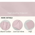 thumbnail image 4 of Otqutp Teen Girls Formal Collar Coats Open Front Solid Button Down Long Sleeve Uniform Jackets Kids Elegant Business Tops, 4 of 5