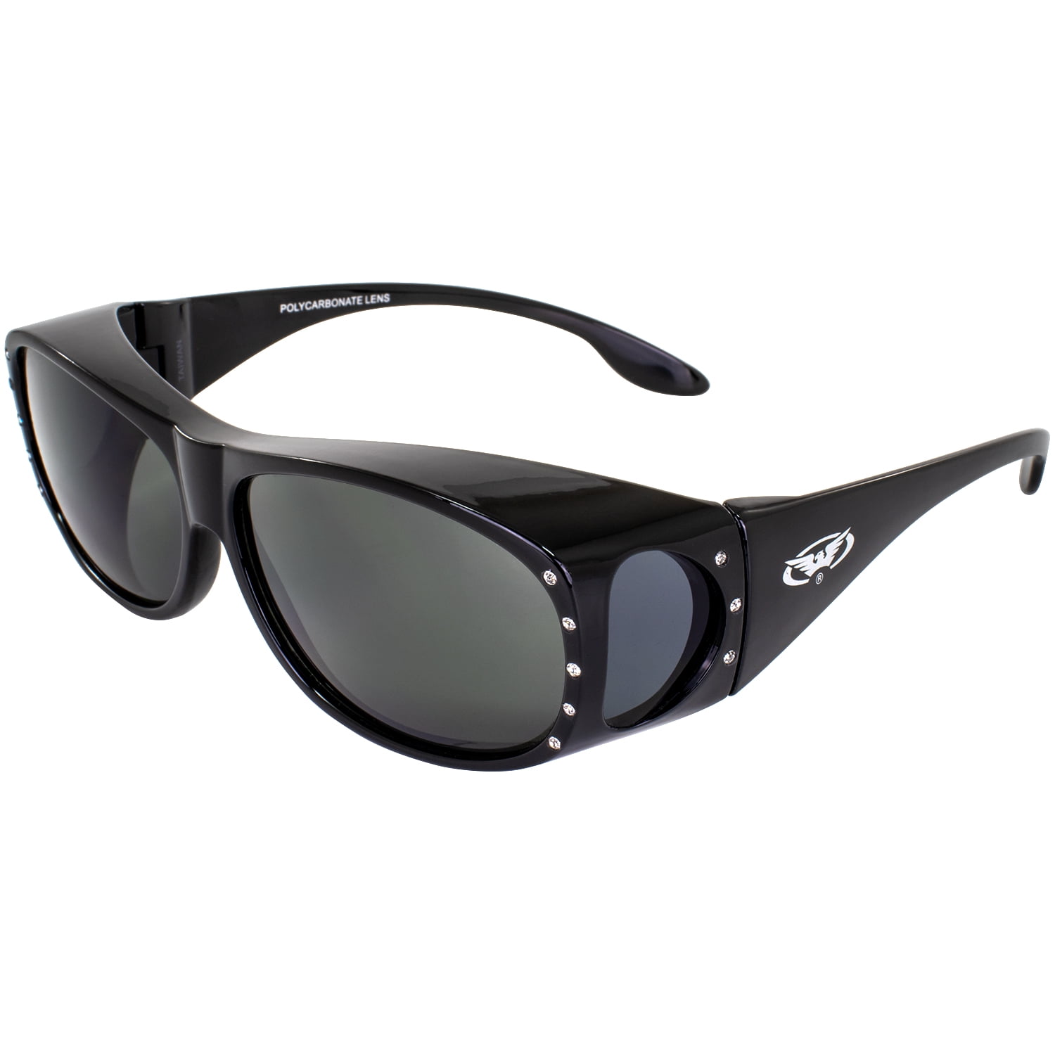 Global Vision Hercules Nylon Sunglasses - Black Frame With Smoke Lens, ANSI Z87.1 Safety Rated