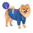 thumbnail image 2 of Oodles I Heart Walks Fall Dog Hoodie, Blue, Small, 2 of 9