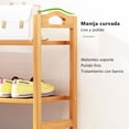 thumbnail image 2 of zapatera 5 pisos plano material de bamboo natural, 2 of 8