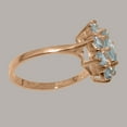 thumbnail image 3 of LBG British Made 18k Rose Gold Real Natural Aquamarine Womens Engagement Ring - 33 size options - Size 8, 3 of 6