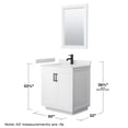 thumbnail image 6 of Wyndham Collection Miranda 30" Wood Single Bathroom Vanity in Matte Black/White, 6 of 7