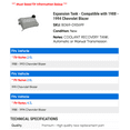 thumbnail image 2 of Expansion Tank - Compatible with 1988 - 1994 Chevy Blazer 1989 1990 1991 1992 1993, 2 of 2