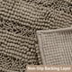 thumbnail image 3 of Non-Slip Soft Chenille Bath Mat High Water Absorbent for Bath Room/Kitchen Machine-Washable, Perfect for Doormats,Tub,Size 47" X 17",Striped Pattern,Taupe, 3 of 4