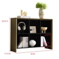 thumbnail image 3 of Kings Brand Furniture Ethan 6-Shelf Bookcase – Wood Storage Organizer, Contemporary Rectangular Design for Living Room, Bedroom, or Home Office (Lemon Pepper), 3 of 3