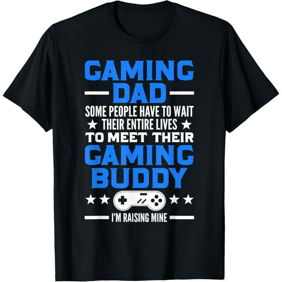 Gamer Fathers Day Gift Video Games Gaming Dad Gaming T-Shirt100% cotton short-sleeved shirt for both men and women