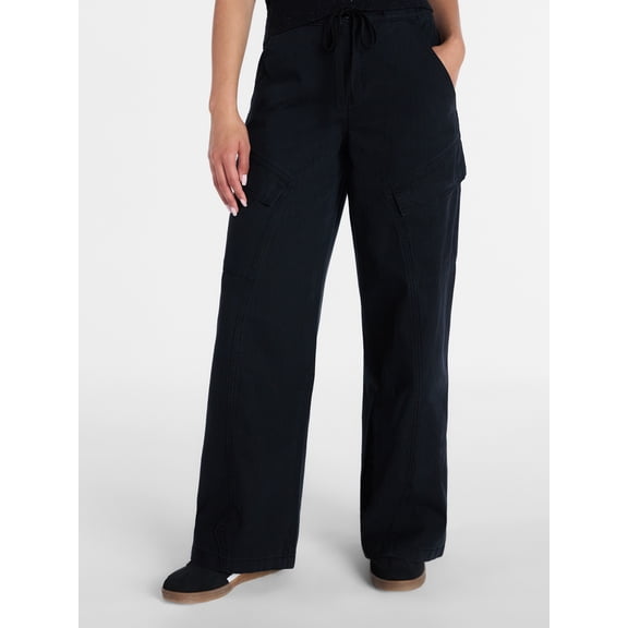 Madden NYC Wide Leg Cargo Pants, 32 Inseam, Sizes XXS-XXL