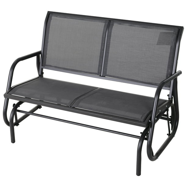 Outsunny Outdoor Double Rocking Chair with a Comfortable Sling Fabric