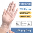 thumbnail image 2 of Gants Jetables en TPE pour la Cuisine, Cuisson, Latex, Transparents, Caoutchouc Durable, Nitrile Épais, Qualité Alimentaire, Qualité Alimentaire, 2 of 5