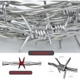 thumbnail image 3 of Barbed Wire 25 Ft, 4 Point Barbed Wire Fence, Hot-Dip Galvanized Barb Wire Roll, 18 Gauge Strong and Flexible Wire for Crafts Baseball Ball and Yard Garden, 3 of 9