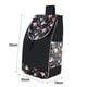 thumbnail image 2 of Bolsa de repuesto para carrito de compras, plegable, bolsa de repuesto para necesidades diarias, Flor negra, 2 of 8