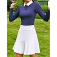thumbnail image 6 of Sociala Womens Knee-Length Tennis Skirts with Pockets Ruffled Layer Sport Skirts, 6 of 6