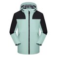 thumbnail image 4 of SnZhen Womens Winter Thin Windbreaker Colorblock Long Sleeve Zipper with Pocket Hooded Windproof Waterproof Warm Outdoor Hiking Coats XXXXXL, 4 of 4