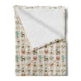 thumbnail image 2 of Mexican Soft Flannel Fleece Throw Blanket, Succulent Sugar Skull Cactus Day of the Dead Maracas Traditional, Cozy Plush for Indoor and Outdoor Use, 50" x 70", Peach Coral Sea Green, by Ambesonne, 2 of 5