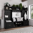 thumbnail image 2 of Bowery Hill Full Engineered Wood Entryway Storage Set with Drawers in Black Oak, 2 of 7