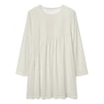 thumbnail image 2 of Off White Loose Dress Evening Dress Summer Dresses for Women Luxury Dress Long Sleeved Dress, 2 of 4