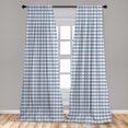 thumbnail image 5 of Ambesonne Geometric Curtains, Diamond Line Modern, Pair of 28"x84", Slate Blue White Blue, 5 of 5