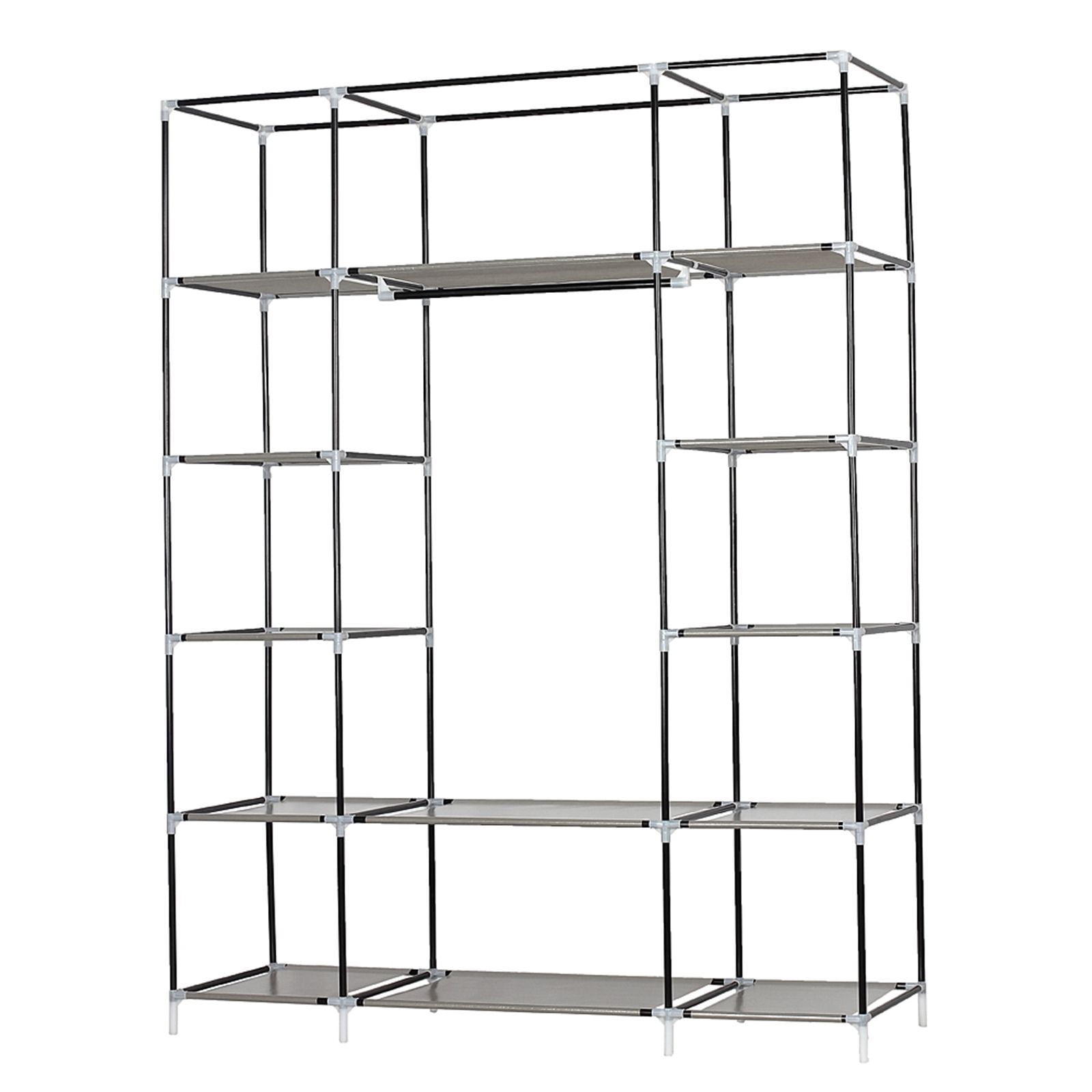 5-Layer 12-Compartment Non-woven Fabric Wardrobe Portable Closet Navy (133x46x170cm)