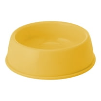 Btomtd Thickened Plastic Pet Bowls for Indoor Use, Non-Slip Dog Bowls and Cat Bowls, Non-Spill Food and Water Dishes for Pet Daily Meals, Yellow