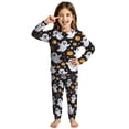 thumbnail image 3 of MEZZALL Kids Girls Pajama Sets Halloween Print Casual Comfortable O-Neck Long Sleeve T-Shirts Pants 2 Piece Sleepwear, 3 of 4