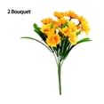 thumbnail image 1 of Girasol artificial Estilo rústico Decoración floral con hojas Oficina en casa Girasol falso, Amarillo 5 ramas 15 cabezas 15 piezas Speravity HA6987-04B, 1 of 6