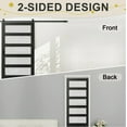 thumbnail image 3 of 28'' x 80'' 1-Lite Black Frosted Glass And Manufactured Wood White Sliding Barn Door With Installation Hardware Kit(No Assembly Required), 3 of 5