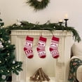 thumbnail image 6 of 3 Styles 3Pcs 20 Inch Knitted Christmas Stockings Knit Christmas Stockings Bulk Large Nordic Style Long Wool Yarn Xmas Tree Decorations, 6 of 7
