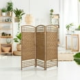 thumbnail image 7 of Red Lantern 4 ft. Short Fiber Weave Folding Screen - Natural - 3 Panels, 7 of 7
