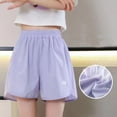thumbnail image 6 of YunPes Girls Ruffle Athletic Shorts with Pockets High Waisted Kids Sport Shorts for Soccer Basketball Running Dance Wide Leg Short, 6 of 6