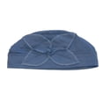 thumbnail image 2 of Butterfly Beanie Chemo Headwear Sleep Cap Single Layer Combed Cotton (Blue Grey), 2 of 2