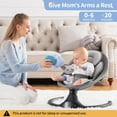 thumbnail image 4 of Balancín eléctrico Baby Swing Larex para niños pequeños de 0 a 6 m, máximo 9 kg, negro, 4 of 8