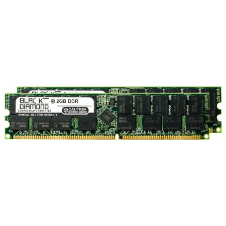 4GB 2X2GB Memory RAM for Intel NetStructure Series MPCBL0010 Single Board Computer, MPCBL0020 Single Board Computer 184pin PC2100 266MHz DDR RDIMM Black Diamond Memory Module