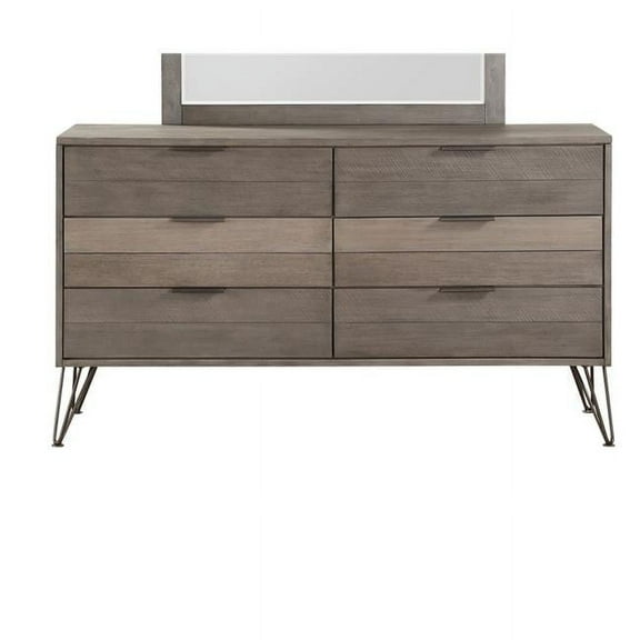 Home Elegance 1604-5 35 x 17.75 x 63 in. Urbanite Dresser - Gray