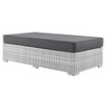 thumbnail image 2 of Modway Convene Outdoor Patio Rectangular Ottoman in Light Gray Charcoal, 2 of 6