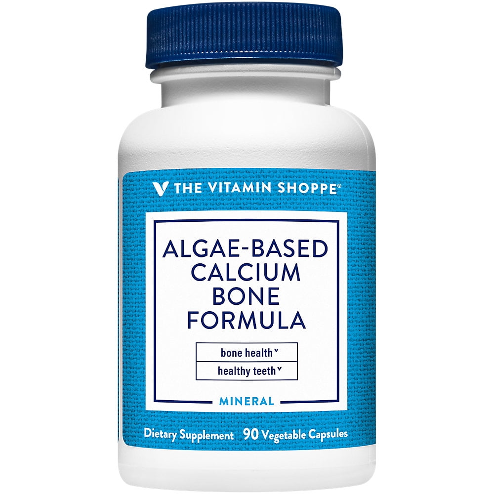 The Vitamin Shoppe PlantBased Algae Calcium Bone Formula with Magnesium