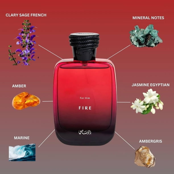 Rasasi Hawas Fire Eau De Par Fum Men Spray 100Ml(3.4 Oz) - Bold
