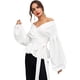 thumbnail image 3 of Blusa de manga larga con cuello en V y volantes para mujer Adepaton WRMH-231-12, 3 of 4