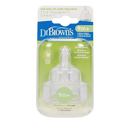 Dr. Brown's 4 Pack Natural Flow Level 1 Wide Neck Nipple