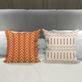 thumbnail image 4 of Fall Pillow Covers 20x20 Set of 4, Modern Sofa Throw Pillow Cover for Fall Decor, Decorative Outdoor Linen Fabric Pillow Case for Couch Bed Car, Orange, 4 of 5