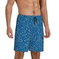 thumbnail image 2 of Pofeuu Blue Star Print Print Men's Soft Woven Elastic Waistband Sleep Pajama Short-X-Large, 2 of 6