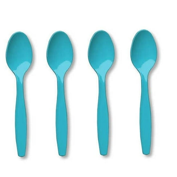 Hoffmaster Group 010619 Premium Plastic Spoons, Bermuda Blue - 24 per Case - Case of 12