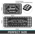 thumbnail image 6 of Black and White Buffalo Plaid Kitchen Mat Set of 2, Non Slip Washable Home Decor Kitchen Rugs and Mats for Floor Comfort Standing Mats for Kitchen, Sink, Office, Laundry 17"x47"+17"x30", 6 of 6