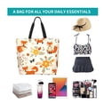 thumbnail image 6 of Pofeuu Flower Fox Print Reusable Grocery Bags - Washable, Foldable, Packable Tote, Large Handles, Heavy Duty, Zippered Top Pouch, 6 of 8