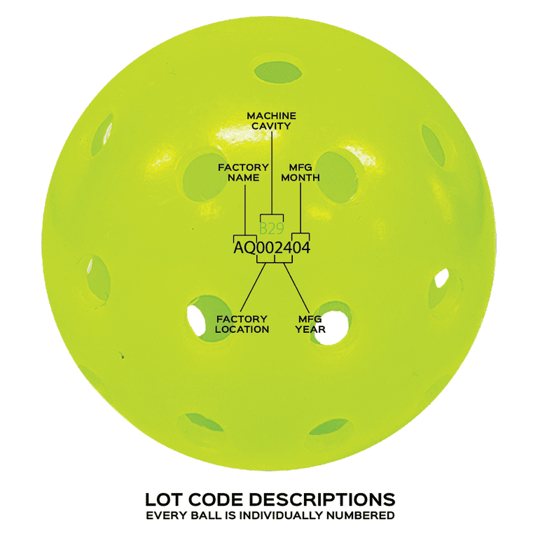 Vulcan VPRO FLIGHT Outdoor Pickleball 36-Pack Hi-Vis Yellow